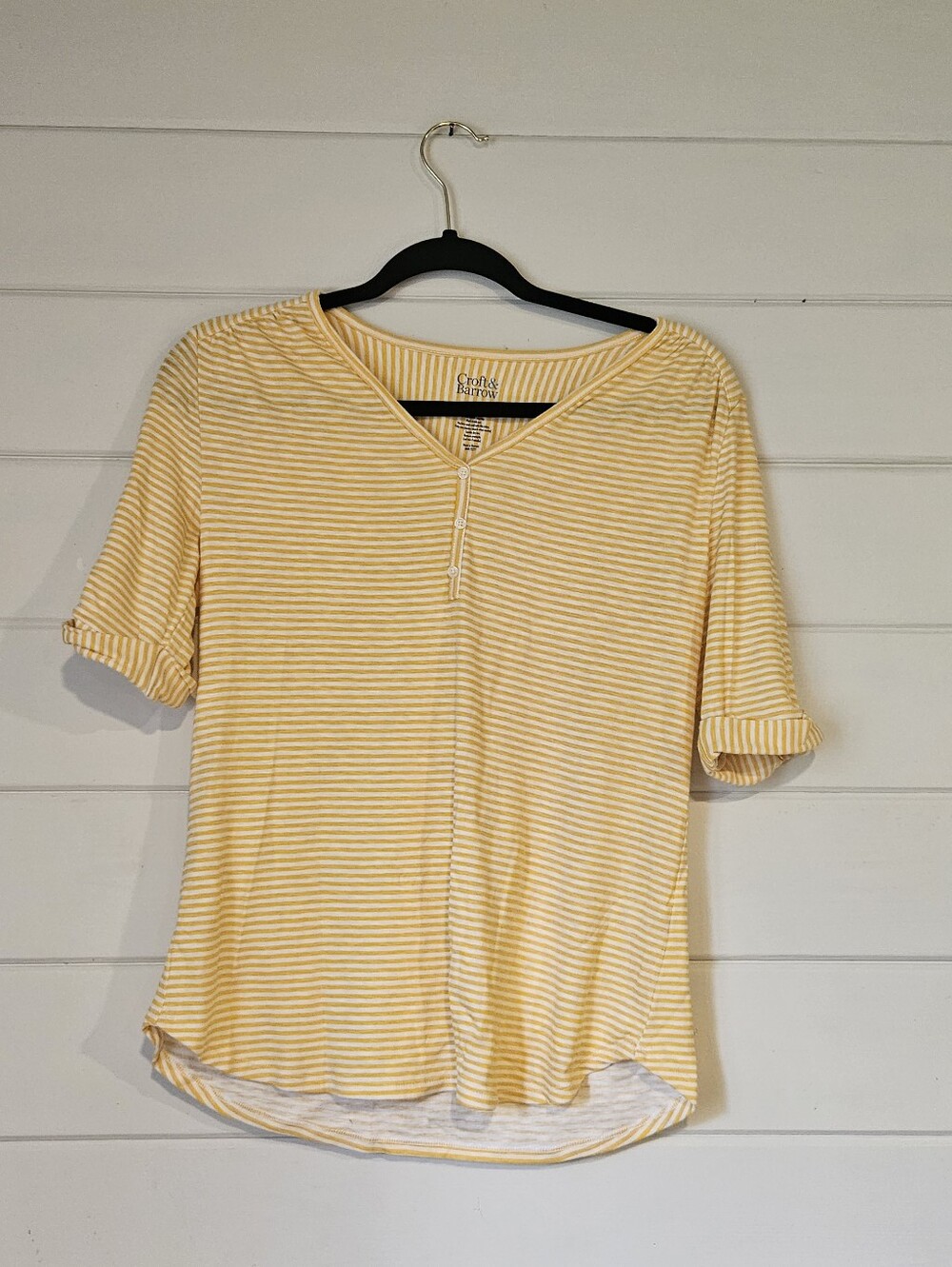 Croft & Barrow Striped Henley (S)
